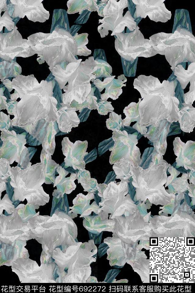 花朵花卉写真藏红花数码印花华亿平台下载（图片编号: 692272） - 瓦栏（Walan）