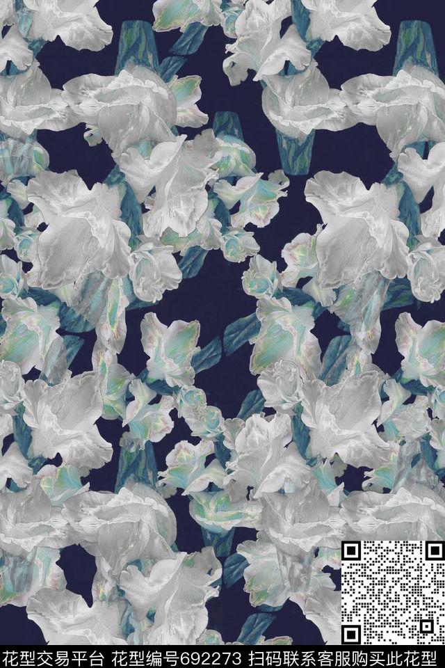 花朵花卉写真藏红花数码印花华亿平台下载（图片编号: 692273） - 瓦栏（Walan）