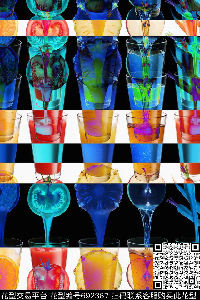 抽象数码印花华亿平台下载（图片编号: 692367） - 瓦栏（Walan）