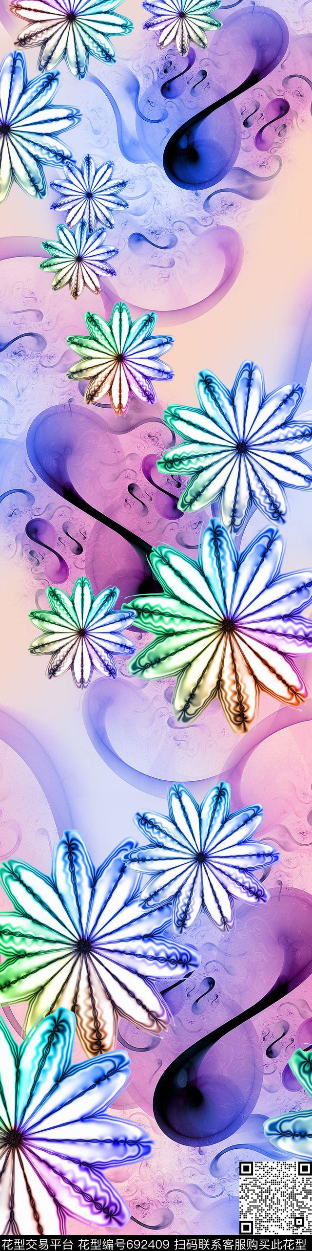 东南亚不规则几何几何数码印花华亿平台下载（图片编号: 692409） - 瓦栏（Walan）