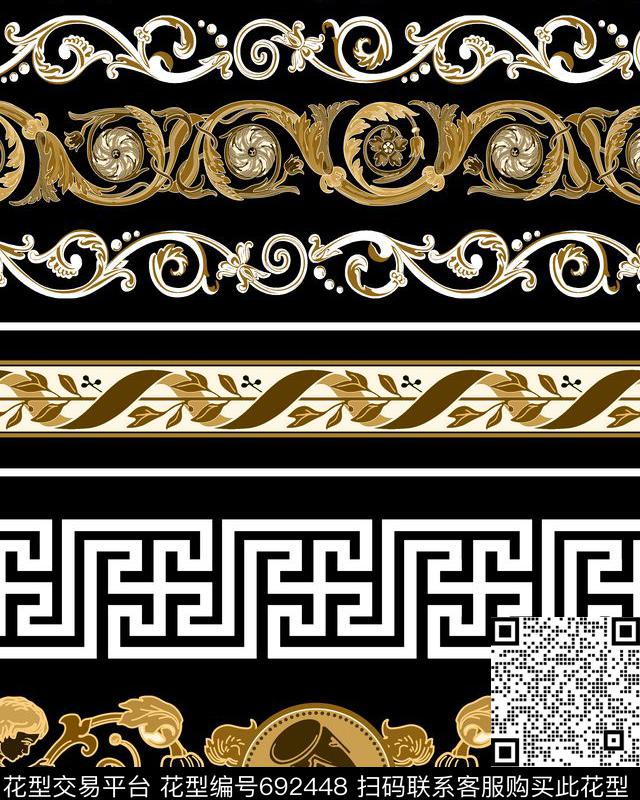 宫廷风民族风欧式花纹传统印花华亿平台下载（图片编号: 692448） - 瓦栏（Walan）