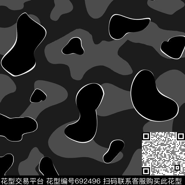 迷彩色块男装传统印花华亿平台下载（图片编号: 692496） - 瓦栏（Walan）