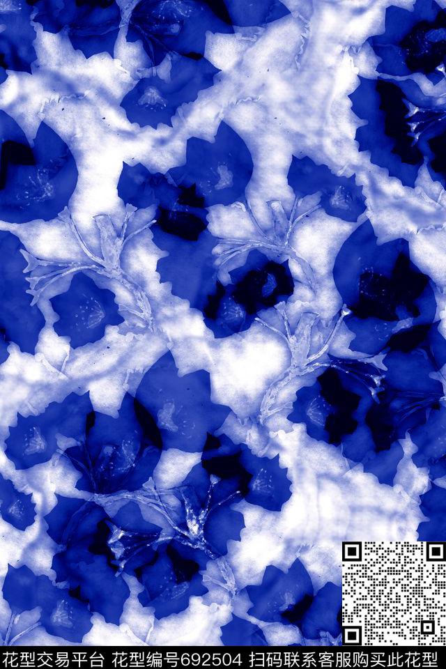 乱花时尚花朵数码印花华亿平台下载（图片编号: 692504） - 瓦栏（Walan）