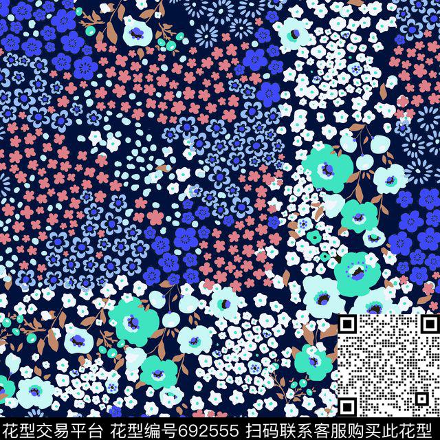 小碎花花朵花卉传统印花华亿平台下载（图片编号: 692555） - 瓦栏（Walan）