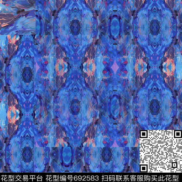 炫彩斑斓抽象纹理抽象图案数码印花华亿平台下载（图片编号: 692583） - 瓦栏（Walan）