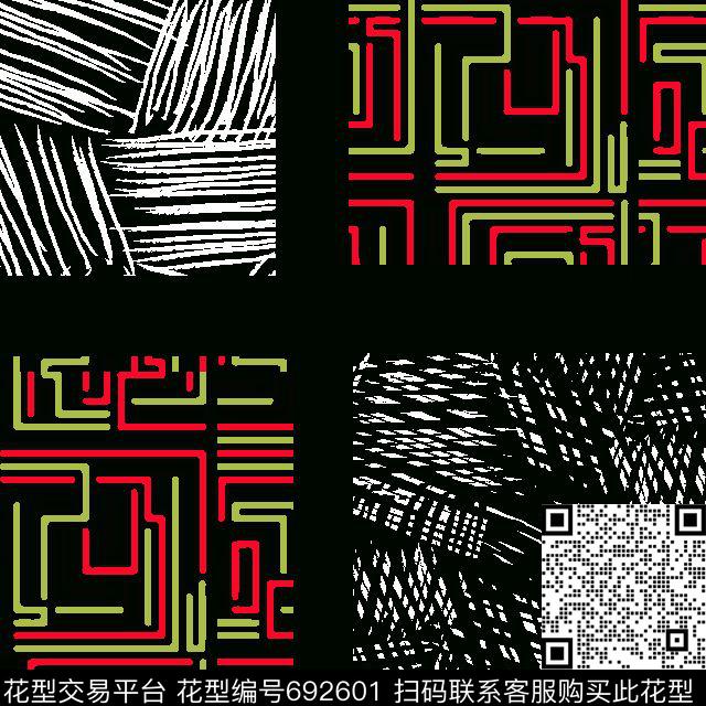 面料几何3D线条传统印花华亿平台下载（图片编号: 692601） - 瓦栏（Walan）