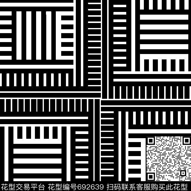 箱包面料3D线条传统印花华亿平台下载（图片编号: 692639） - 瓦栏（Walan）