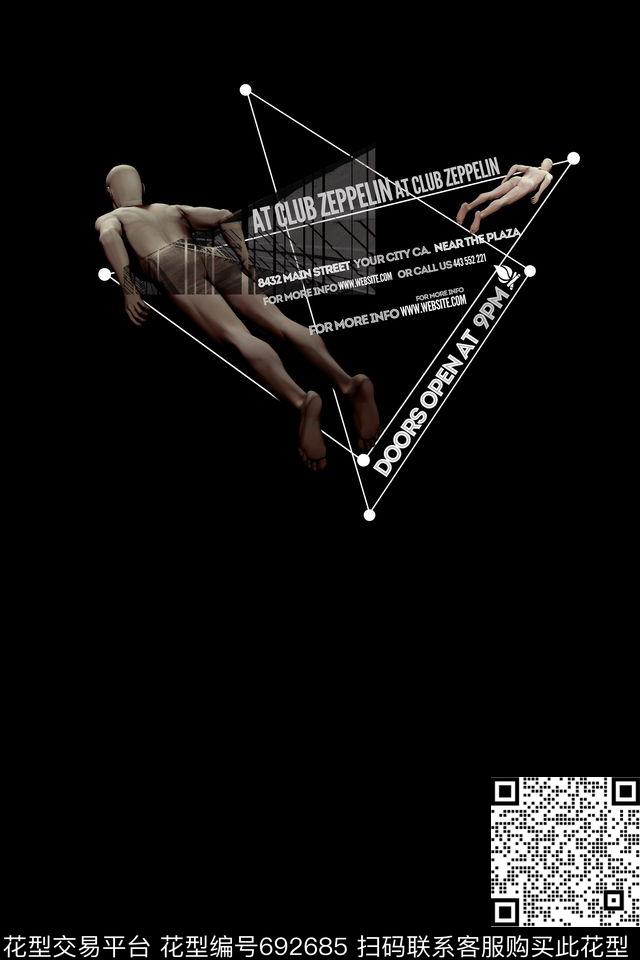 欧美几何线条英文数码印花华亿平台下载（图片编号: 692685） - 瓦栏（Walan）