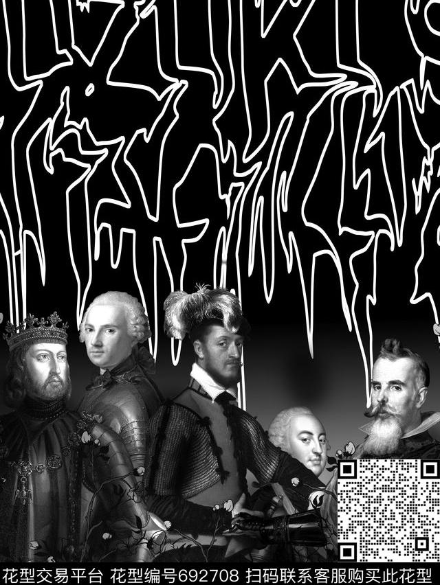 人头像流行潮牌华亿平台适用于卫衣夹克T恤华亿平台数码印花华亿平台下载（图片编号: 692708） - 瓦栏（Walan）