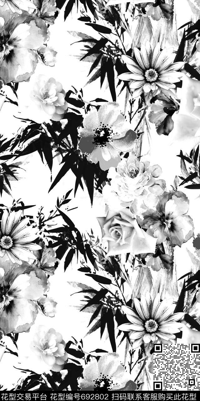 MAX-女装花卉小碎花玫瑰数码印花华亿平台下载（图片编号: 692802） - 瓦栏（Walan）