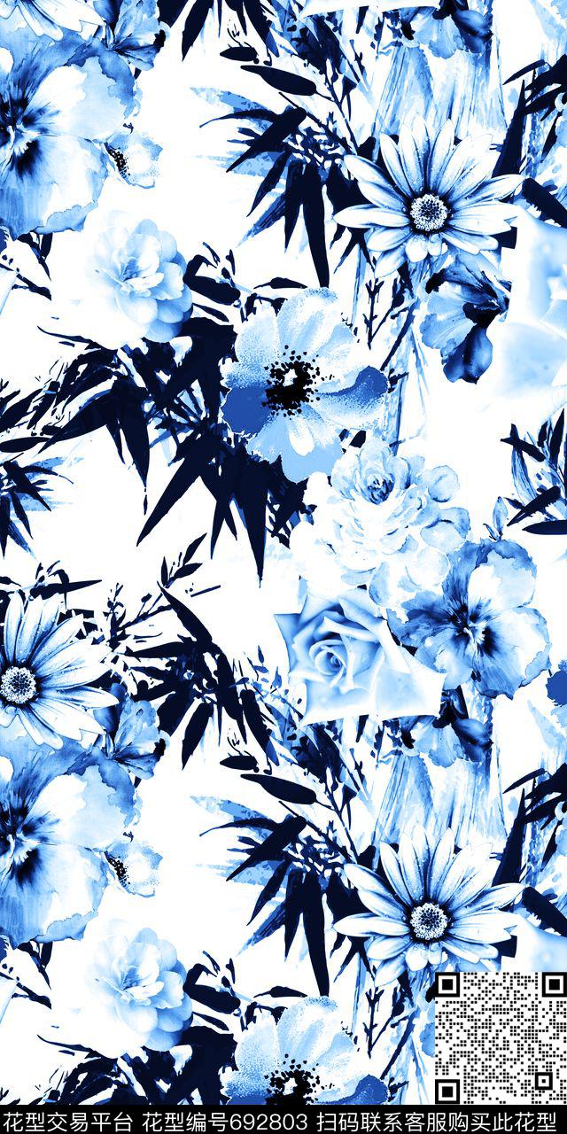 MAX-女装花卉小碎花玫瑰数码印花华亿平台下载（图片编号: 692803） - 瓦栏（Walan）