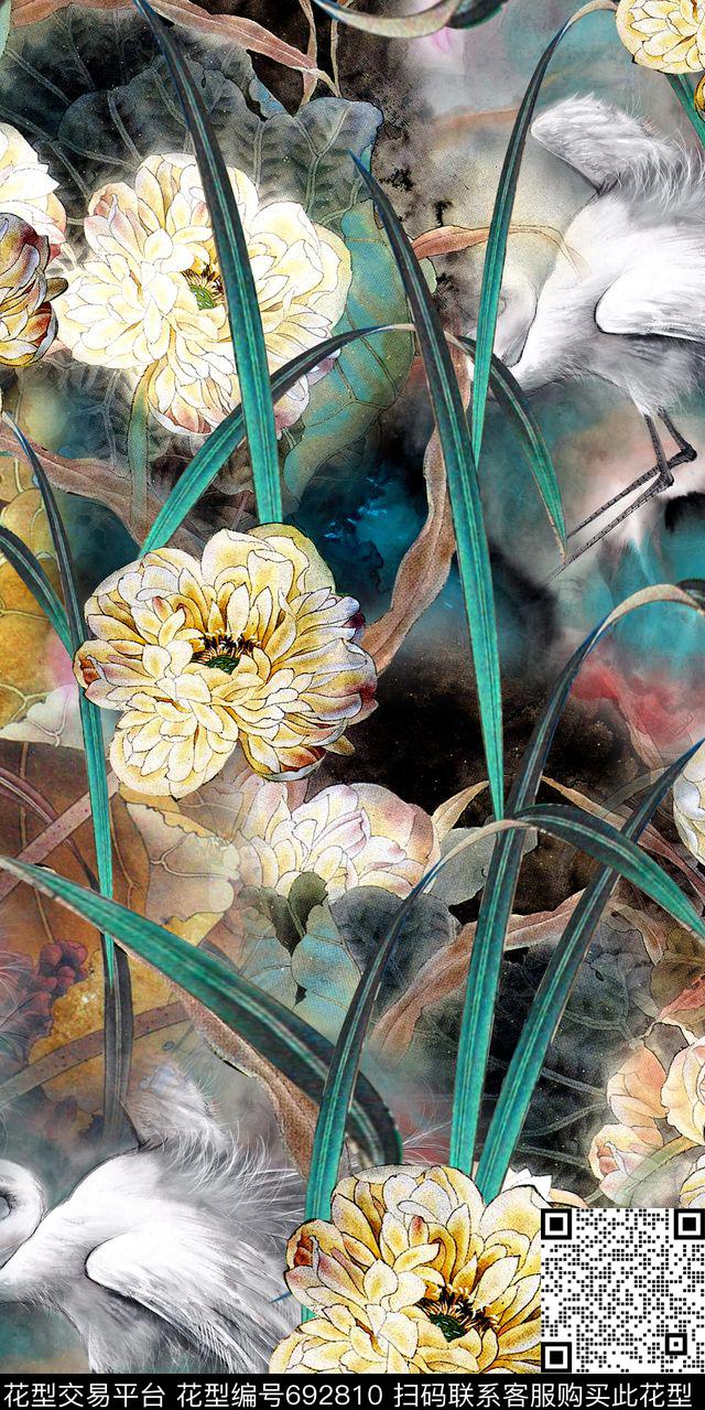 花朵花卉数码印花华亿平台下载（图片编号: 692810） - 瓦栏（Walan）