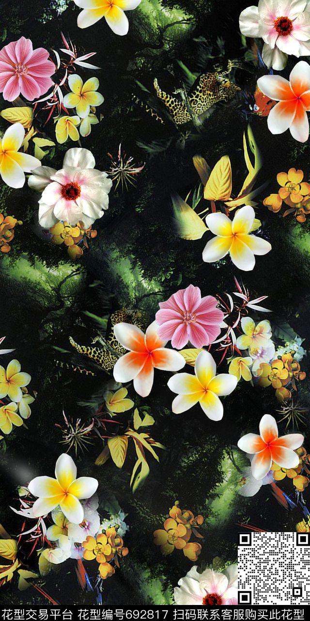 小碎花花朵花卉数码印花华亿平台下载（图片编号: 692817） - 瓦栏（Walan）