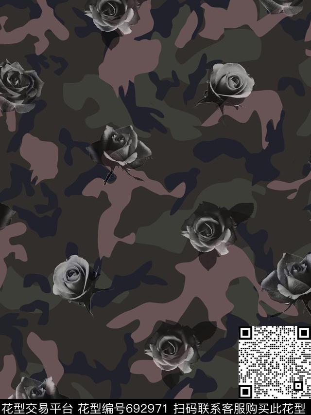 花卉几何大牌数码印花华亿平台下载（图片编号: 692971） - 瓦栏（Walan）
