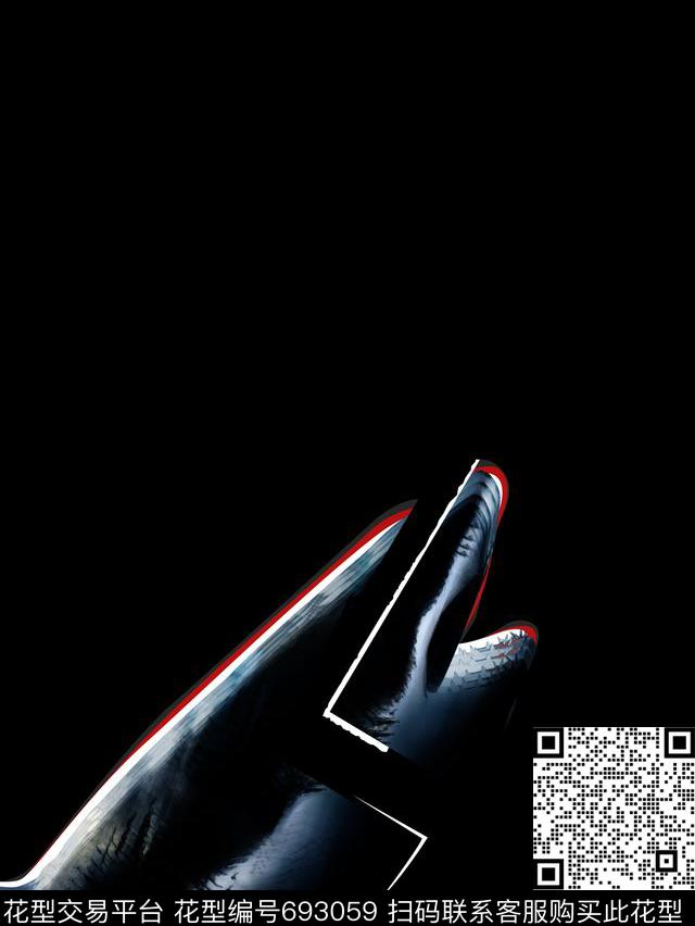 抽象鲨鱼解构适用于卫衣t恤衬衫夹克华亿平台数码印花华亿平台下载（图片编号: 693059） - 瓦栏（Walan）