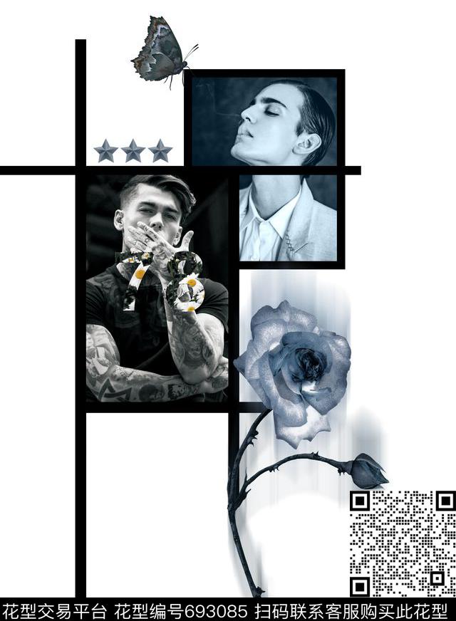 潮流人物Fei-男装Fei-欧美风数码印花华亿平台下载（图片编号: 693085） - 瓦栏（Walan）