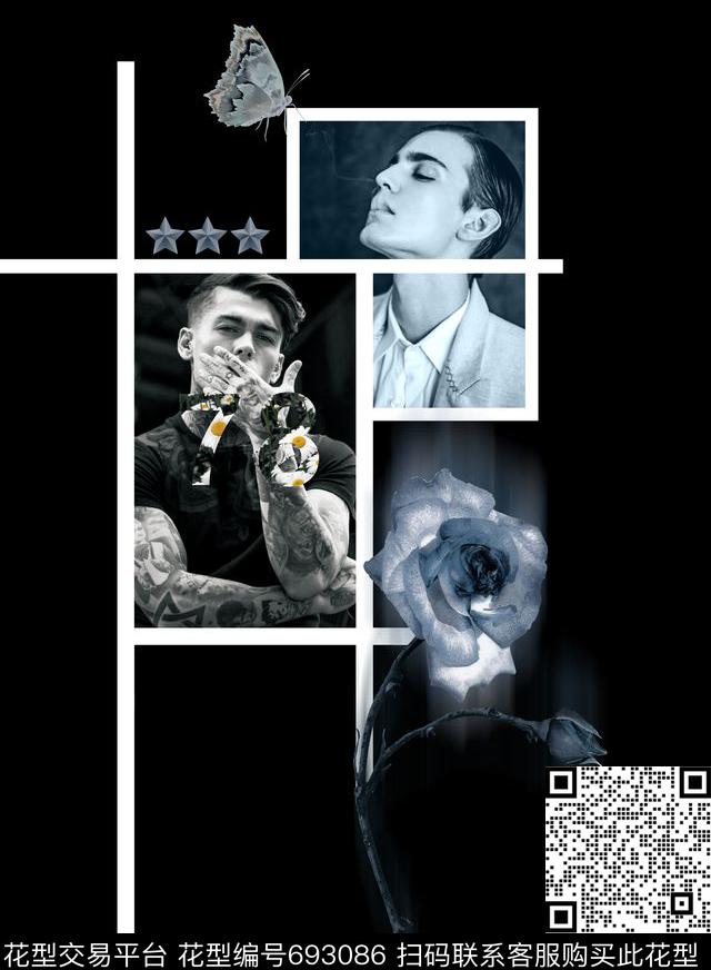 潮流人物Fei-男装Fei-欧美风数码印花华亿平台下载（图片编号: 693086） - 瓦栏（Walan）