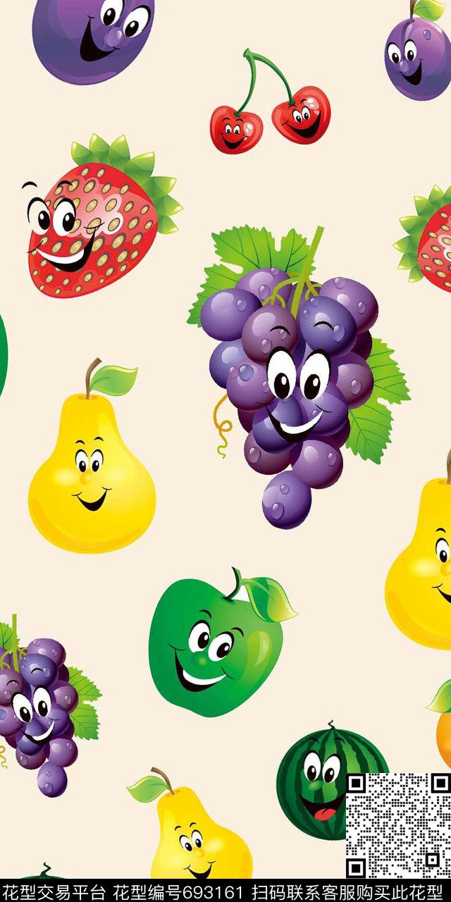 西瓜水果趣味传统印花华亿平台下载（图片编号: 693161） - 瓦栏（Walan）