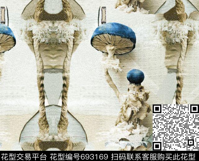 复古笔触纹理数码印花华亿平台下载（图片编号: 693169） - 瓦栏（Walan）