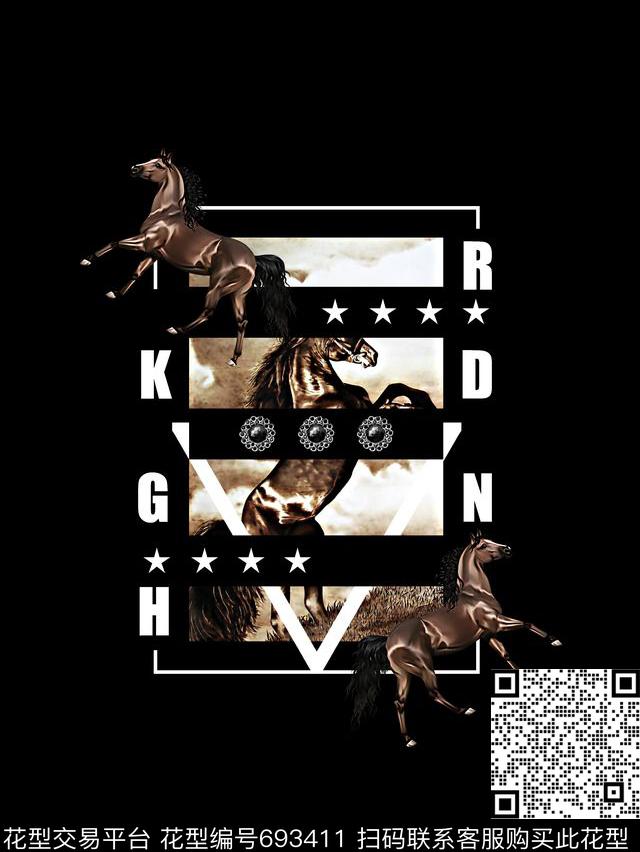 马几何男装T恤数码印花华亿平台下载（图片编号: 693411） - 瓦栏（Walan）