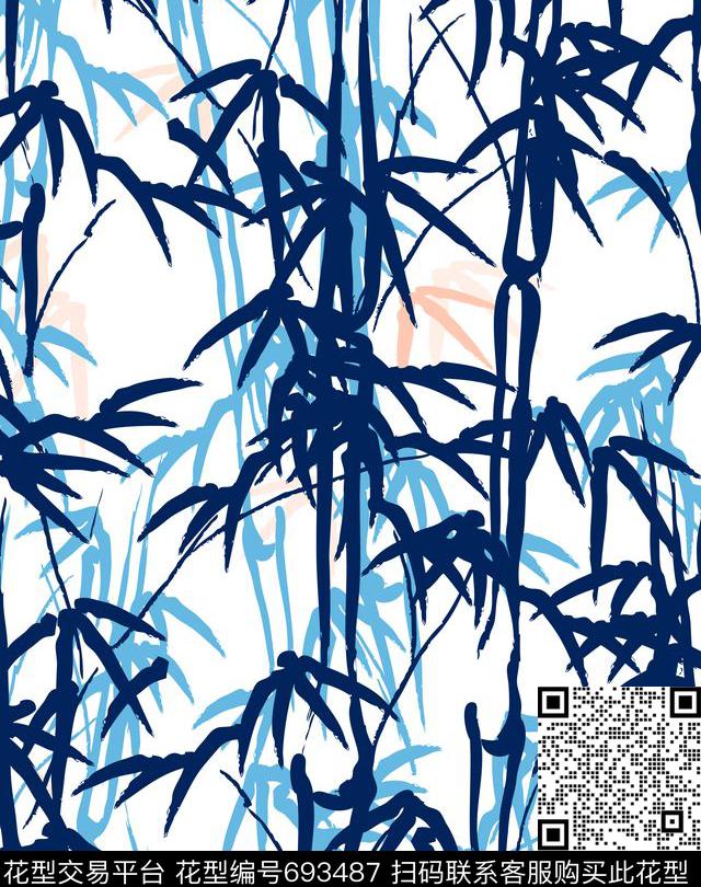 山水画民族风中国风传统印花华亿平台下载（图片编号: 693487） - 瓦栏（Walan）