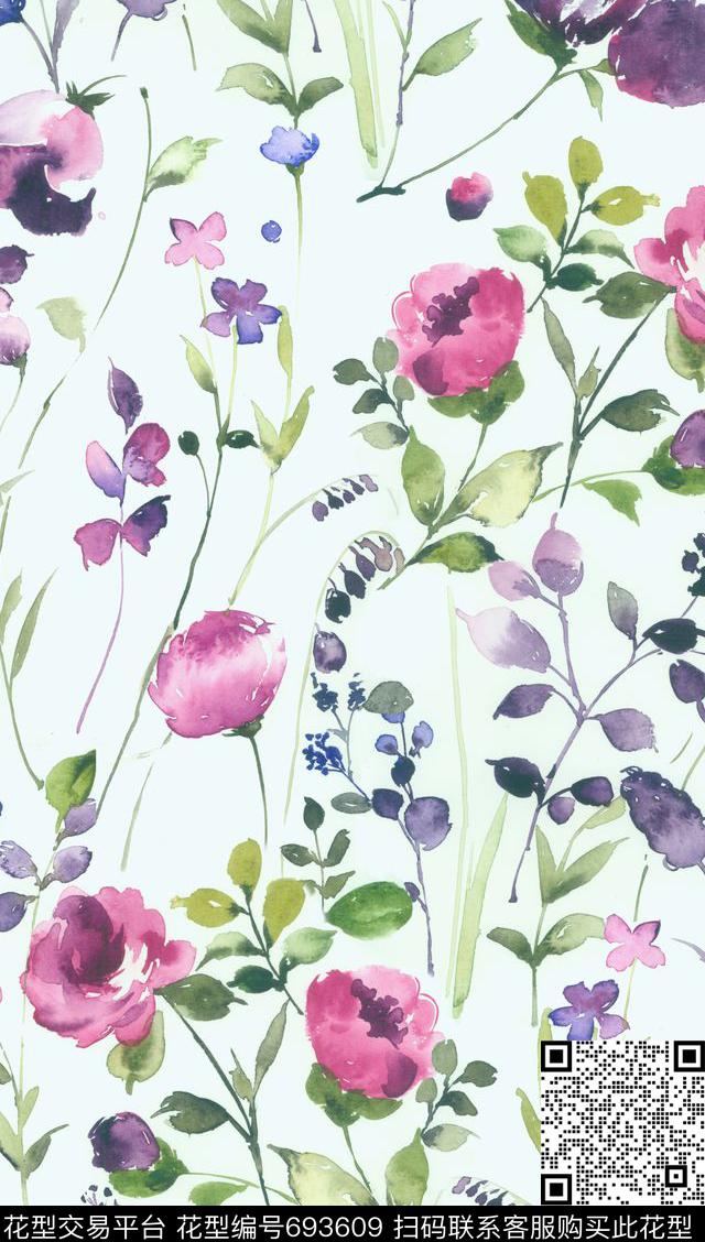 小碎花乱花女装匹布数码印花华亿平台下载（图片编号: 693609） - 瓦栏（Walan）