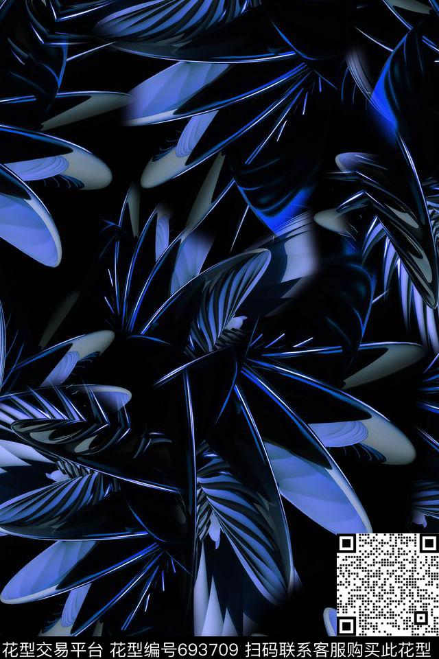 抽象金属肌理数码印花华亿平台下载（图片编号: 693709） - 瓦栏（Walan）