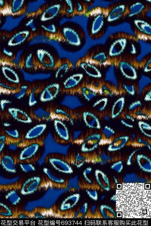 潮流时尚梦幻动物迷彩数码印花华亿平台下载（图片编号: 693744） - 瓦栏（Walan）