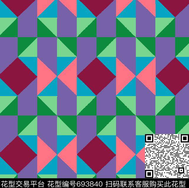 几何箱包泳装传统印花华亿平台下载（图片编号: 693840） - 瓦栏（Walan）