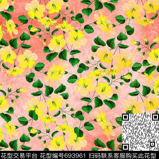 乱花花朵花卉数码印花华亿平台下载（图片编号: 693961） - 瓦栏（Walan）