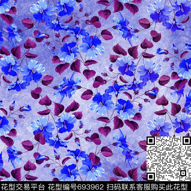 乱花花朵花卉数码印花华亿平台下载（图片编号: 693962） - 瓦栏（Walan）