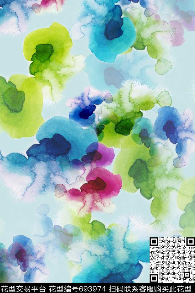 趣味笔触迷彩数码印花华亿平台下载（图片编号: 693974） - 瓦栏（Walan）