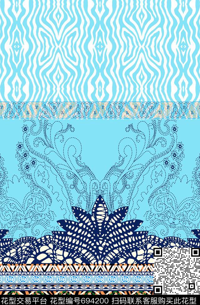 不规则几何MAX-女装花卉菱形传统印花华亿平台下载（图片编号: 694200） - 瓦栏（Walan）