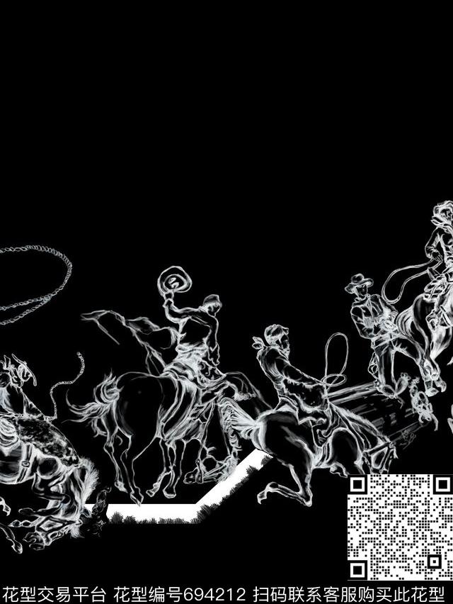 DG风格马术传统印花华亿平台下载（图片编号: 694212） - 瓦栏（Walan）