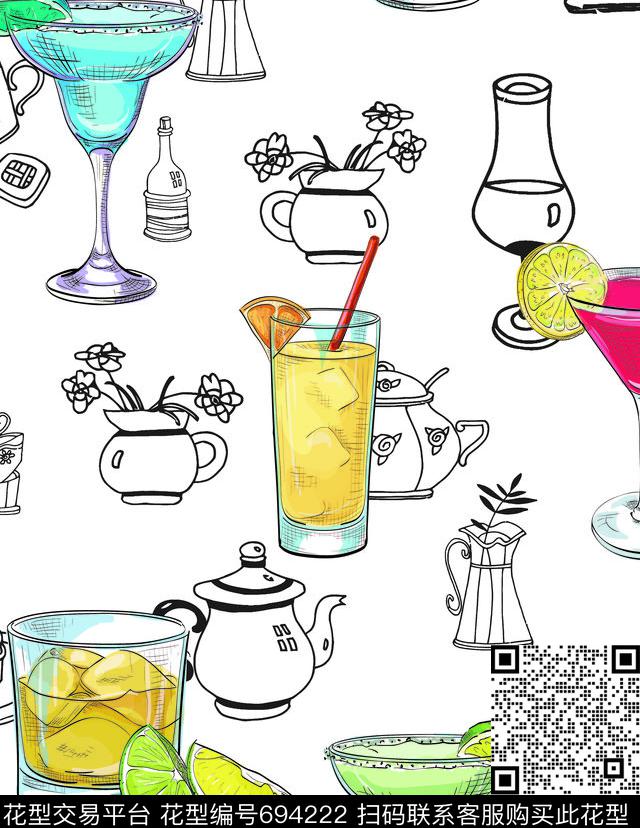 休闲水果插画传统印花华亿平台下载（图片编号: 694222） - 瓦栏（Walan）