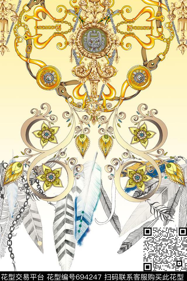 宫廷风欧式简欧数码印花华亿平台下载（图片编号: 694247） - 瓦栏（Walan）