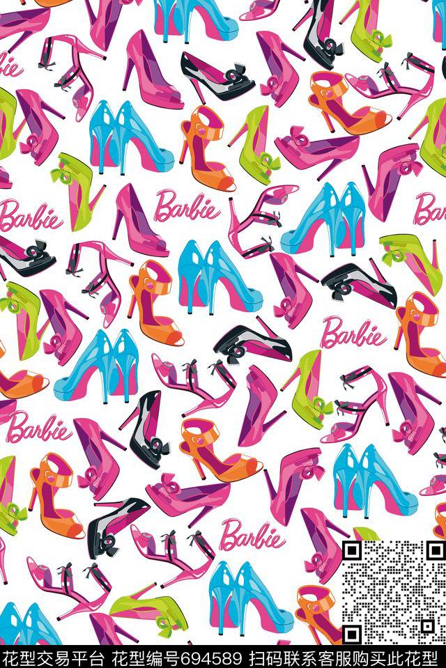 趣味高跟鞋传统印花华亿平台下载（图片编号: 694589） - 瓦栏（Walan）