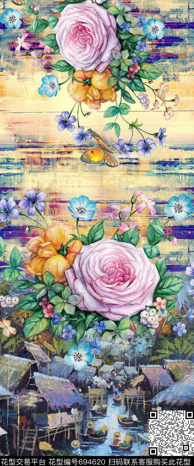 山脉树林山川数码印花华亿平台下载（图片编号: 694620） - 瓦栏（Walan）