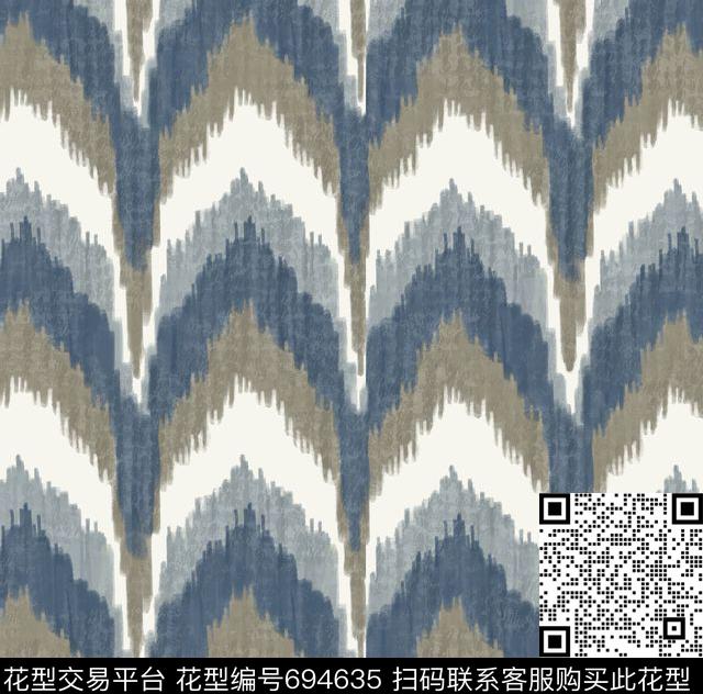 不规则几何数码印花华亿平台下载（图片编号: 694635） - 瓦栏（Walan）