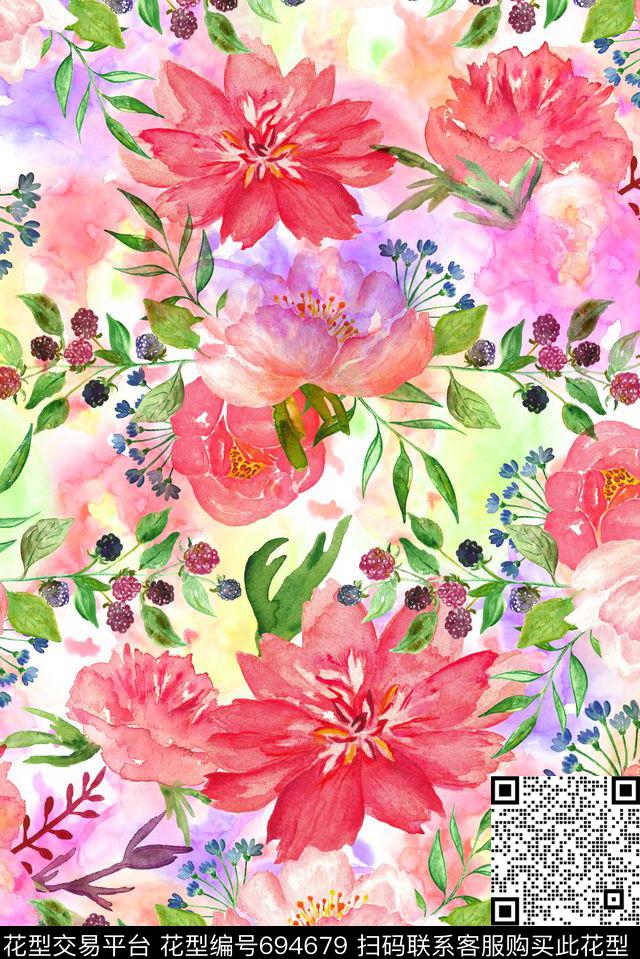 零点--女装水彩零点--家纺数码印花华亿平台下载（图片编号: 694679） - 瓦栏（Walan）