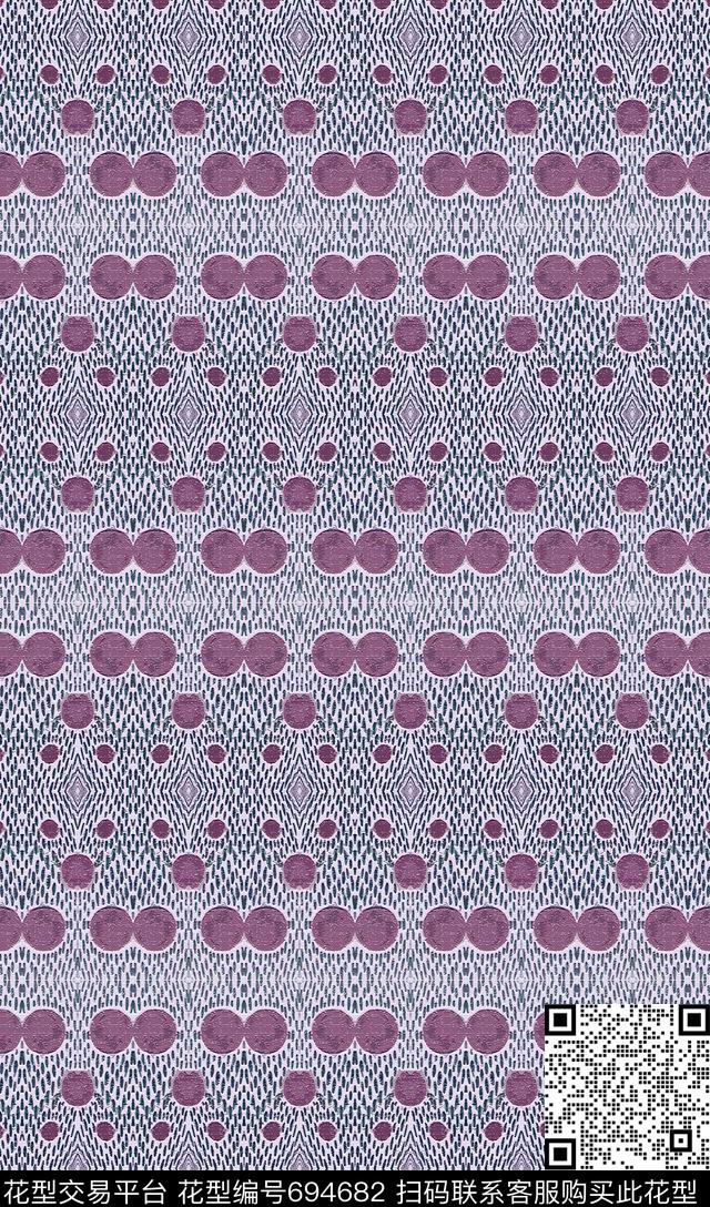 休闲风条纹混搭抽象图案数码印花华亿平台下载（图片编号: 694682） - 瓦栏（Walan）