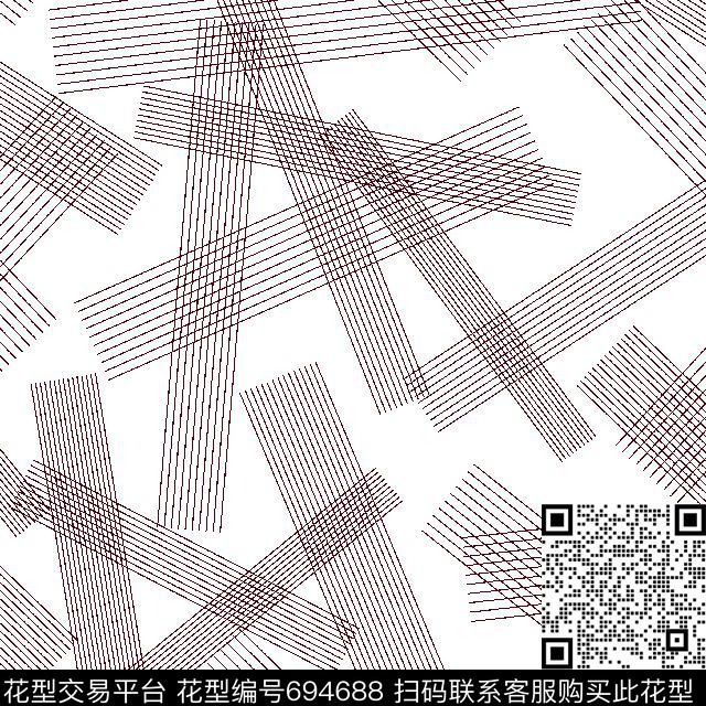 解构菱形不规则几何传统印花华亿平台下载（图片编号: 694688） - 瓦栏（Walan）