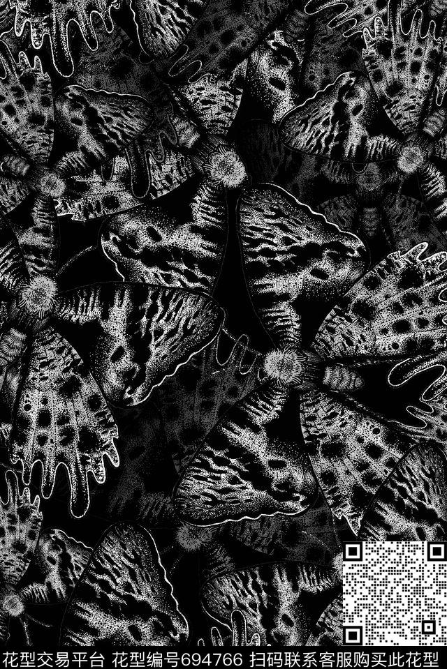 蝴蝶女装肌理数码印花华亿平台下载（图片编号: 694766） - 瓦栏（Walan）