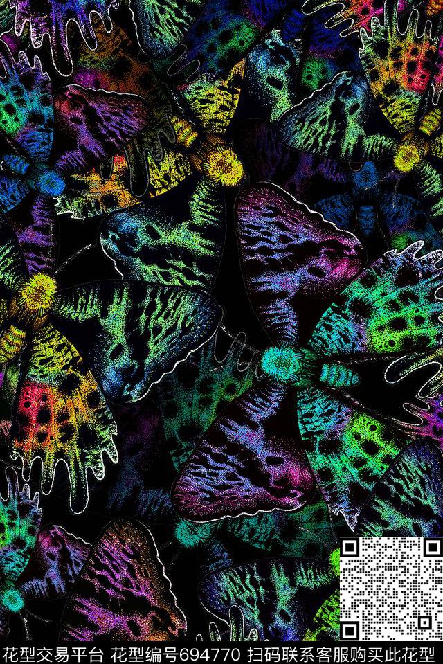 蝴蝶女装肌理数码印花华亿平台下载（图片编号: 694770） - 瓦栏（Walan）