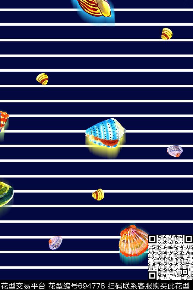 女装童装贝壳数码印花华亿平台下载（图片编号: 694778） - 瓦栏（Walan）