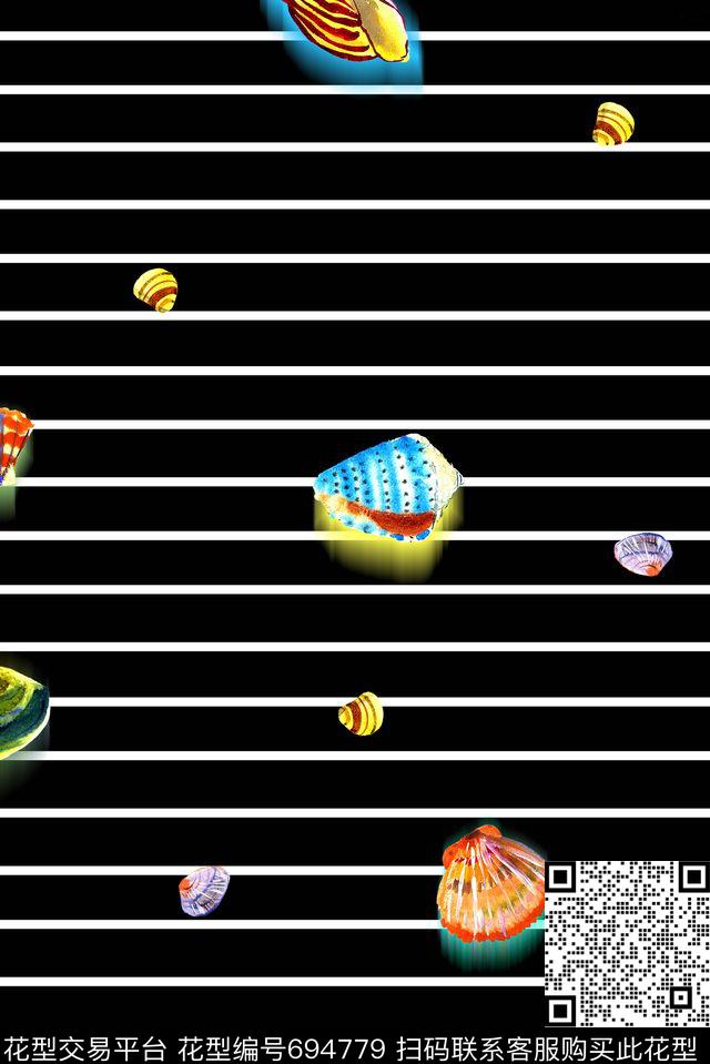 女装童装贝壳数码印花华亿平台下载（图片编号: 694779） - 瓦栏（Walan）