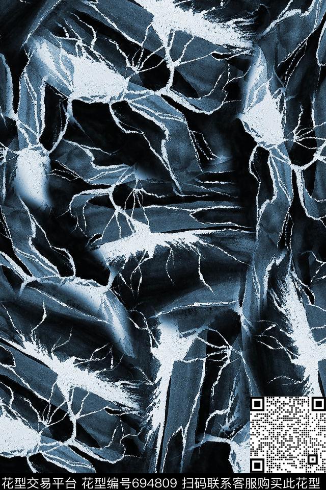 女装抽象肌理数码印花华亿平台下载（图片编号: 694809） - 瓦栏（Walan）