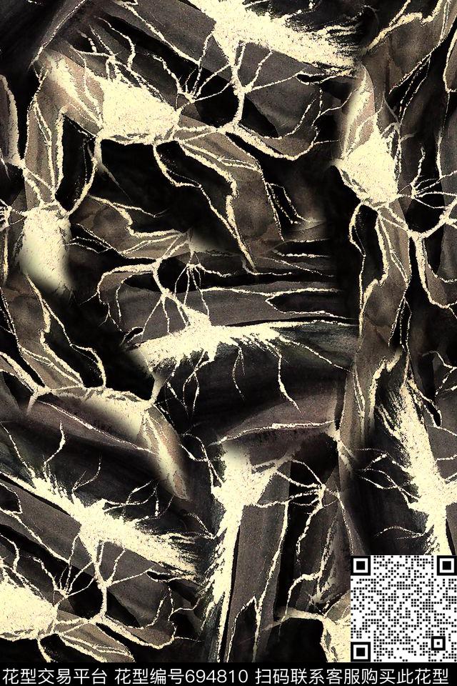 女装抽象肌理数码印花华亿平台下载（图片编号: 694810） - 瓦栏（Walan）