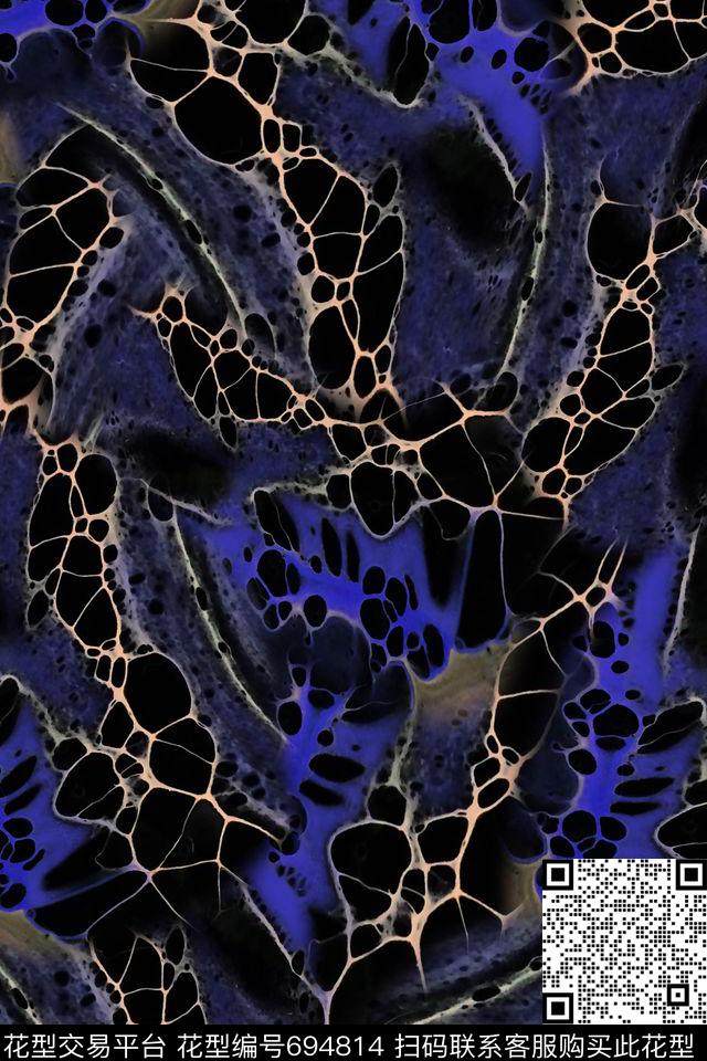 女装抽象肌理数码印花华亿平台下载（图片编号: 694814） - 瓦栏（Walan）