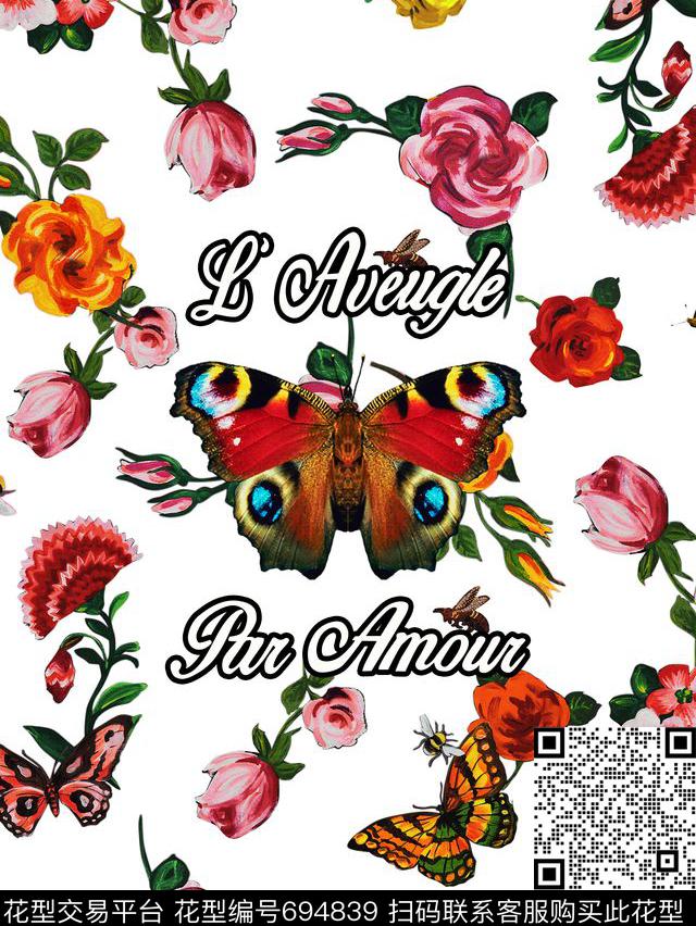 古驰GUCCI花朵数码印花华亿平台下载（图片编号: 694839） - 瓦栏（Walan）